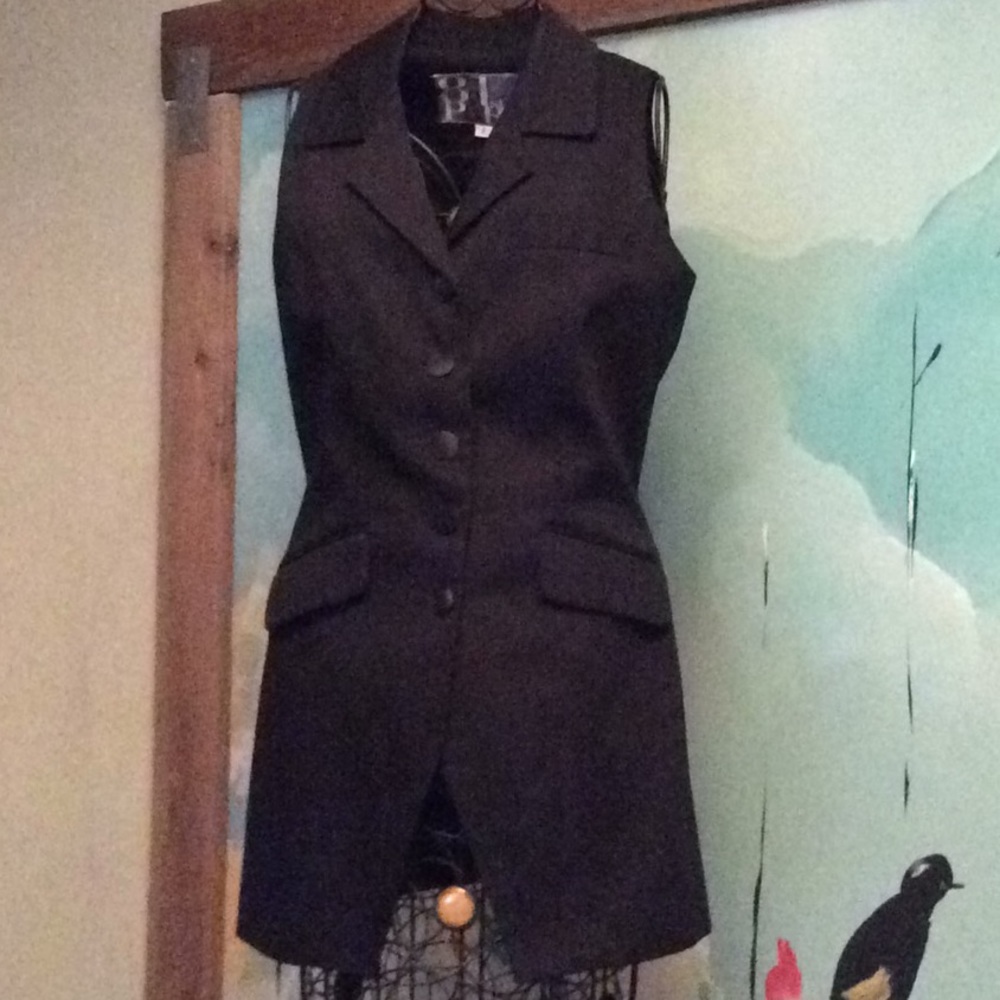 Long Black Vest
